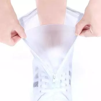 Белый Синий Розовый Водонепроницаемые бахилы Силиконовый материал Унисекс Защита обуви Дождевые сапоги для использования в помещении На улице в дождливые дни Пыленепроницаемый Нескользящий 2XL синий