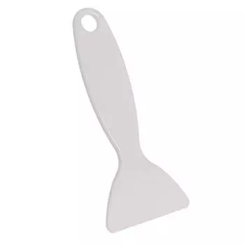 Белый скребок для удаления льда из морозильника, пластиковая лопата для размораживания и чистки холодильника.