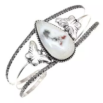 Белый солнечный кварц драгоценный камень браслеты-манжеты 7 регулируемые