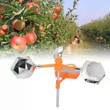 Белый солнечный световой отпугиватель птиц, вращающийся на 360 °, солнечный мигающий отпугиватель птиц для фермы оранжевый