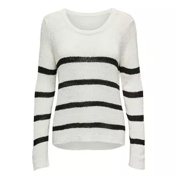 Белый свитер в черную полоску ТОЛЬКО для женщин S белый