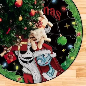 Белый тисненый плюшевый рождественский елочный плед, роскошный рождественский напольный коврик, украшение для рождественской елки One Size