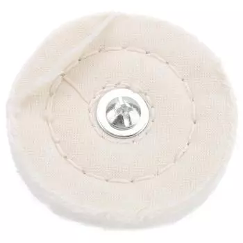 Белый тканевый полировальный круг плоского типа хлопковый для зеркальной полировки шлифовальные инструменты с ручкой 100мм