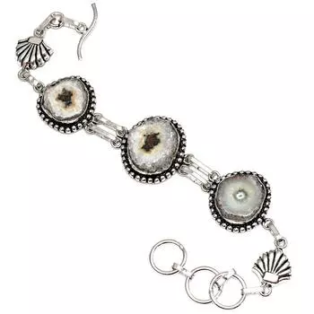 Белый топаз драгоценный камень подарок для нее серебряные ювелирные изделия браслеты 7 регулируемые