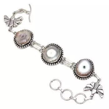 Белый топаз драгоценный камень подарок для нее серебряные ювелирные изделия браслеты 7 регулируемые