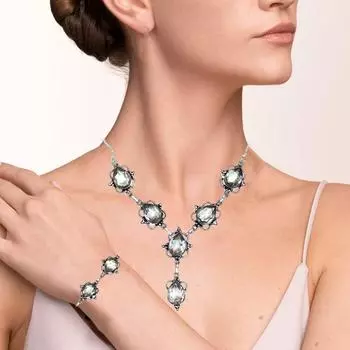 Белый топаз комплект ювелирных изделий для женщин на свадьбу браслет подарок высокое качество