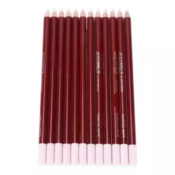 Белый угольный карандаш, деревянная профессиональная ручка для эскизов, канцелярские принадлежности для рисования