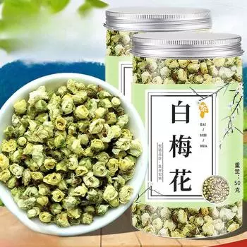 Белый Зеленый Цветок сливы Зеленая чашечка Цветок сливы Несульфированный Не-CHM 50g/1 can