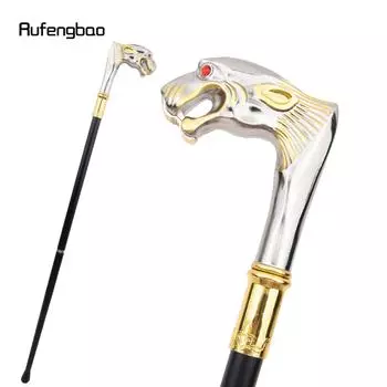 Белый Золотой Леопард Красный Глаз Роскошная Мода Косплей Трость Для Вечеринки Декоративная Трость Элегантный Посох Набалдашник Палка 92 см