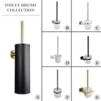 Белый Золотой Нержавеющая сталь держатель для туалетной щетки аксессуары Черный туалетный ершик настенный унитаз щетка для чистки