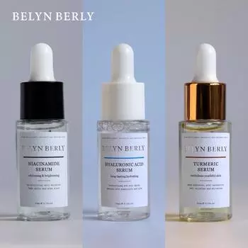 BELYN BERLY Увлажняющий и осветляющий сывороточный набор для лица Увлажняющая сыворотка для лица от темных пятен с гиалуроновой кислотой + ниацинамидом + куркумой
