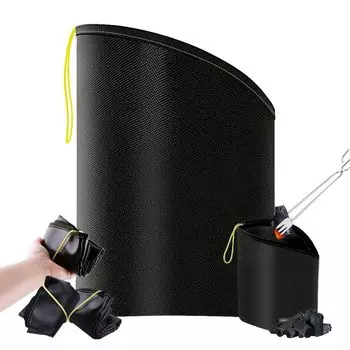 Bemit Fire Extinguishing Camping Charcoal Утилизация древесного угля Free Flame Складная сумка, контейнер, сумка, компактная, стоячая, огнестойкая, водонепроницаемая,