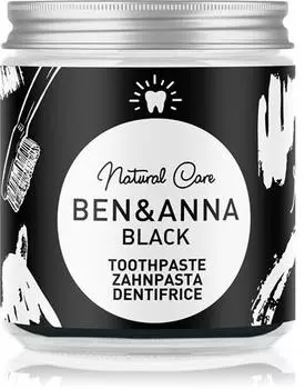 BEN&ANNA Natural Toothpaste Black toothpaste in glass jar with activated charcoal TU прозрачный