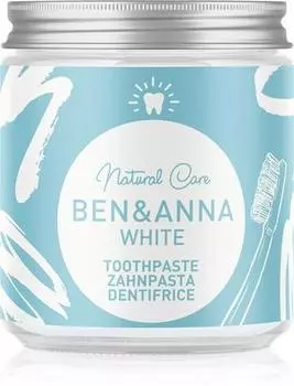 BEN&ANNA Natural Toothpaste White toothpaste in glass jar with whitening effect TU прозрачный