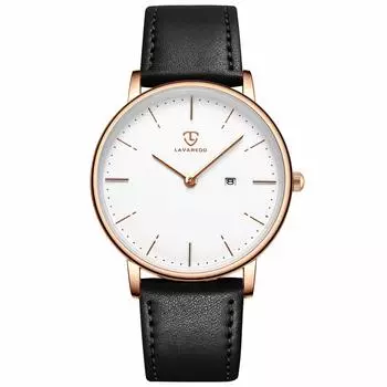 [BEN NEVIS] Men s Watch Simple Stylish Thin Casual Date Display Waterproof Analog Quartz Watch Leather Strap White Black