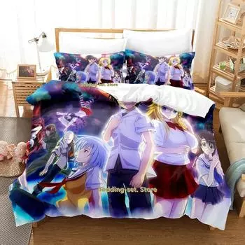 Ben-To Bedding Set Single Twin Full Queen King Size Bed Set Adult Kid Bedroom Duvetcover Sets 3D Print Anime Bed Sheet Set 70x133cm 2pcs
