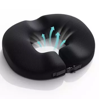 Benazcap Enza Подушка-пончик Геморрой Роскошный офисный пузырь памяти Копчиковая боль Пальто Может быть Беременным женщинам Вентиляция Кресло Использовать Подушку, Подушка,