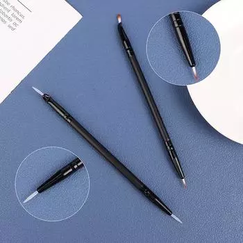 Bend Head Eyeliner Brush Eye Detail Makeup Brush Under Eyes Tear Trough For Women Fine Liner Concealer Brush Silicone/Bristles A