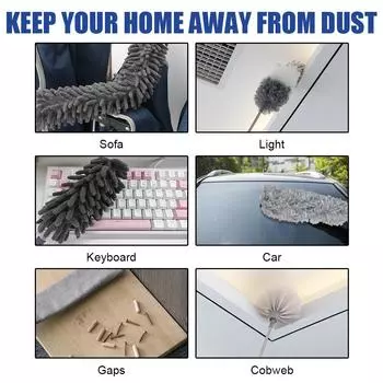 Bendable Dust Brush Long Extendable Duster Cleaner Brush Dust Cleaner Gap Dust Removal Dusters Household Cleaning Tools