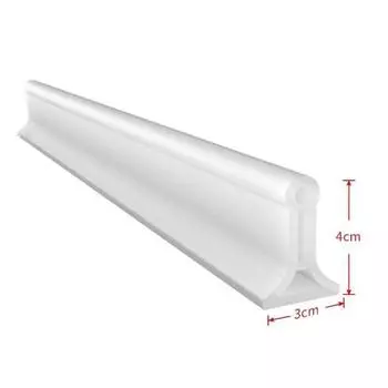 Bendable Shower Water Barrier Silicone Water Stopper Seal Strip Bathroom Door Threshold
