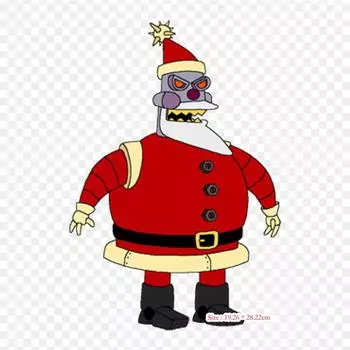 Бендер Санта-Клаус, термопереносная печать, виниловые нашивки, наклейки для одежды, аппликации «сделай сам», моющиеся нашивки