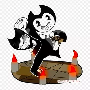 Бенди и чернильная машина Бенди и чернильная машина Утюг на теплопередаче Печать Виниловые нашивки Наклейка для одежды DIY Аппликации Моющиеся нашивки