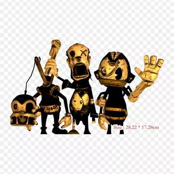 Бенди и чернильная машина, глава 3, банда мясников, Бенди, утюг на теплопередаче, печать, виниловые нашивки, наклейки для одежды, аппликации «сделай сам», моющиеся нашивки