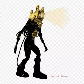 Бенди и чернильная машина Киномеханик Видеоигры Утюг на теплопередаче Печать Виниловые нашивки Наклейка для одежды DIY Аппликации Моющиеся нашивки