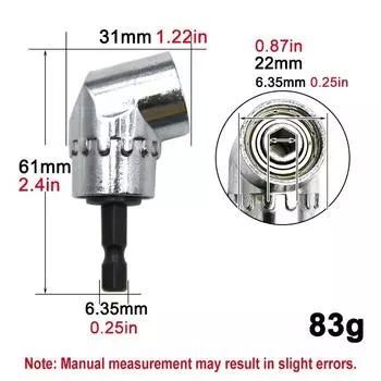 Bending Screwdriver Joint Black Hexagonal Handle Conversion Connect Rod 1/2 Square Head 3/8 Sleeve 1/4 Electric Tool Accessorie