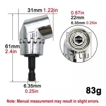 Bending Screwdriver Joint Black Hexagonal Handle Conversion Connect Rod 1/2 Square Head 3/8 Sleeve 1/4 Electric Tool Accessorie
