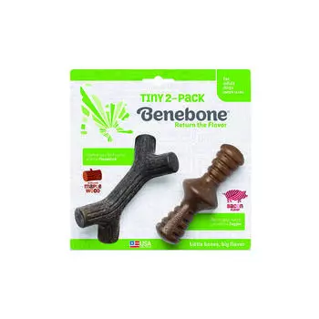 Benebon Soft TINY Dental Toy для взрослых Zagler + Dental Chew, набор из 2 предметов, со вкусом бекона, 1 комплект