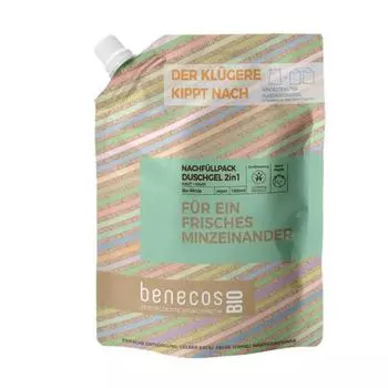 Benecos 2in1 Mint Body & Hair Shower Gel Refill 1L