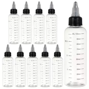 BENECREAT 10 шт. 100 мл флакон-капельница с закручивающейся крышкой прозрачный флакон клей масло вода краска жидкий контейнер флакон-капельница ремесло