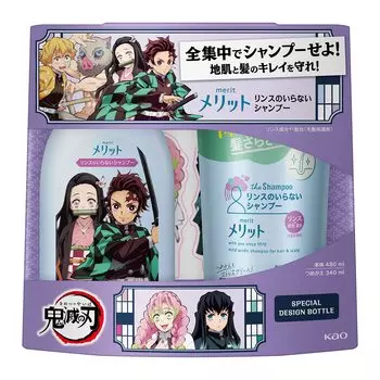 Benefits Shampoo pump that does not require rinse refill Demon Kimetsu no Yaiba design set + Slayer: