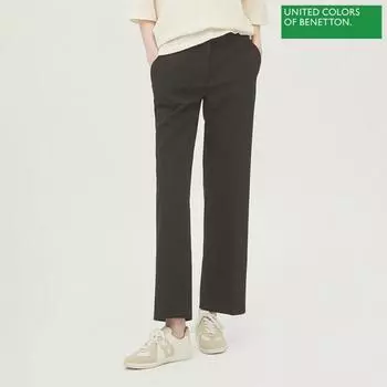 Benetton Benetton Back Banding Straight Fit Pants Bapt55331 Bk blacks/42