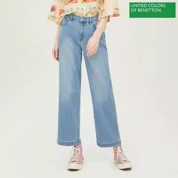 Benetton Benetton Back Banding Unifying Denim Pants Badpb6431 Bl Blue/44