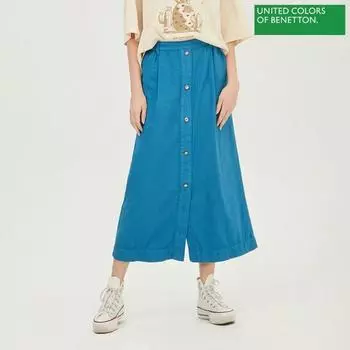Юбка Benetton Benetton Back Banding Zipper Dying Bask07241 Bl Blue/42