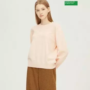 Benetton Benetton Benetton Logo Jacquard Sweater 2f 1135u1044 19z 19Z/S