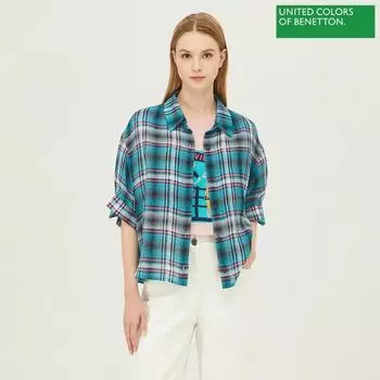 Benetton Benetton Check Blouse Bablb2331 Mt minted/42