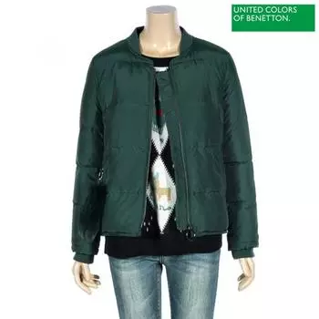 Benetton Benetton Fox Point Green на молнии с подкладкой из утиного пуха Bapdb4361 Gn painted/42