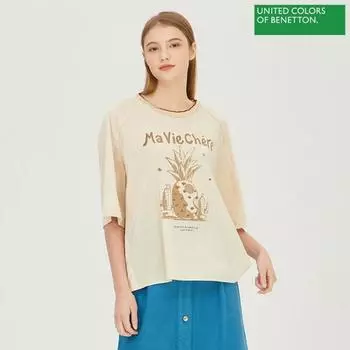 Benetton Benetton Loewe Блуза Babl08241 Be beige/42