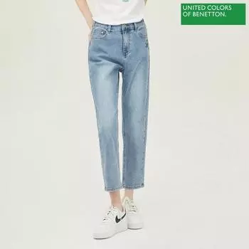 Брюки джинсовые узкие прямые с логотипом Benetton Benetton Badpb5431 Bl Blue/42