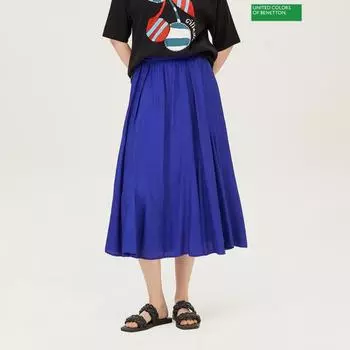 [Benetton] Benetton Luciano Skirt Bask51431 BL_blue/42