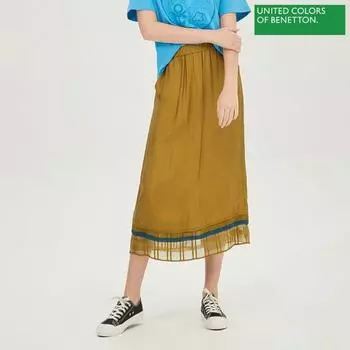 Benetton Benetton Maron Skirt Bask04241 Ka Khaki/42