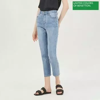 Benetton Benetton Slim Straight BandIng Denim Pants Badp09241 In Indigo/42