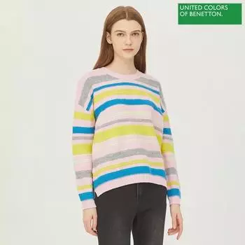 Benetton Benetton Stripe Modified Tissue Knit Bakp08311 Lp light pink/OS