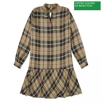 Платье Benetton Benetton в треугольную клетку 2f 4qpgdv02l 902 902/S