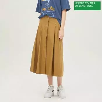 Benetton Benetton Two Tuck A Line Skirt bAsk06311 Bg beige/42