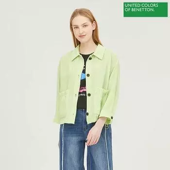 Benetton Benetton вышитый джемпер Bajp58331 Yg yellow green/42