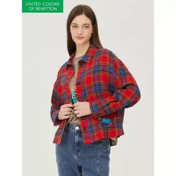 Benetton Benny Check Blouse Babla5441 RD/42